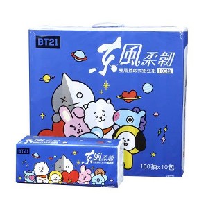 東風 BT21柔韌抽取式衛生紙100抽x10包x10串 特價：$959