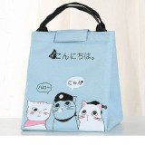 卡通保溫提袋-水藍貓 （缺貨隨機）