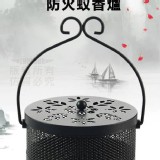 復古雕花手提式蚊香盒