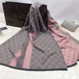 雙面仿羊絨披肩圍巾-灰