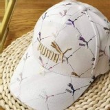 潮牌刺繡鴨舌帽 （白）