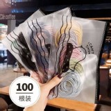 NS網紅極簡耐用彈力髮圈100條裝（混色） 市售一包39 團購一組2袋