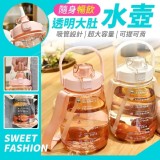 隨身暢飲透明胖胖壺 （粉）