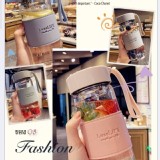 清新韓版高顏值帶茶隔提繩480ml隨手杯 （灰）