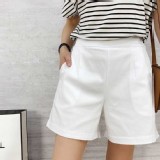 側口袋短褲- 白