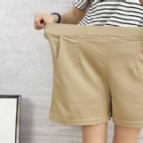 側口袋短褲- 杏