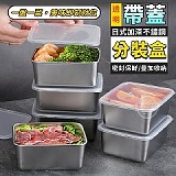日式加深不鏽鋼帶蓋分裝盒【+1=2個】