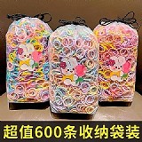 海量派兒童繽紛小髮圈600條(升級磨砂袋包裝)