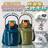 🌟潮流大容量彈跳鎖扣帶吸管大肚水杯