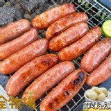 台全牧場-蒜味珍豬香腸 規格：300g/6條/包 產地：台灣
