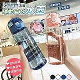 💦時尚彈蓋刻度運動直飲水壺【+1=2支】
