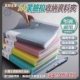 📂莫蘭迪風 A4笑臉扣收納資料夾(30頁)【+1=3本】