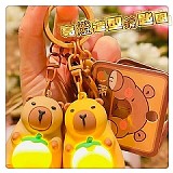 💥卡皮巴拉 亮燈造型鑰匙圈【+1=2支】