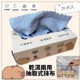 卡皮巴拉 乾濕兩用抽取式抹布20入〔4盒組〕