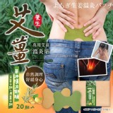 萬用艾薑溫灸貼20貼入/盒 (艾草*10貼+老薑*10貼)