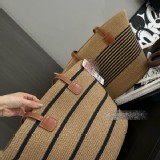 U家同款 夏日竹編大容量包包-白細條