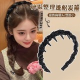 王妃小香風碎髮整理蓬鬆髮箍一個