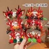 可愛超萌聖誕髮夾(款式隨機)【一組5對】