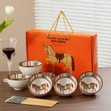 金馬迎春・6入陶瓷碗禮盒(市售$699)