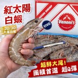紅太陽白蝦(葷) 規格:20/30(淨重:650g)一盒