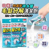 日本紀陽除蟲菊排水管毛髮分解清潔劑 -2入/袋