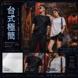 D、黑色2L號 /日本同步高彈透氣冰感男女圓領T