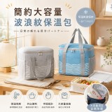 簡約大容量波浪紋保溫包/個