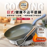 BHF-健康5.0 28CM 獨特香檳色不沾平底鍋 送一矽膠鏟