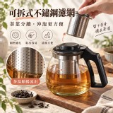 玻璃花茶壺杯組｜一壺四杯