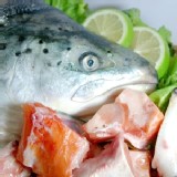 複製1-空運鮭魚！生魚片等級！半顆鮭魚頭(剁塊)