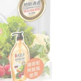 古寶無患子 蔬果碗盤洗潔液補充包800g(經典原味)