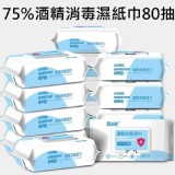 75％酒精消毒濕紙巾80抽