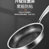 316不鏽鋼德國雙面蜂窩不沾煎鍋28cm