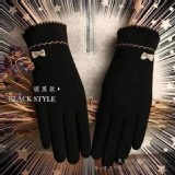 優雅舒適名媛 保暖觸屏手套 B.黑色