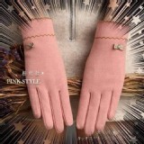 優雅舒適名媛 保暖觸屏手套 C.粉色