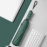 莫蘭迪12骨晴雨兩用自動傘(加大款) -孔雀綠