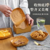 日式木紋系食盤7件套組