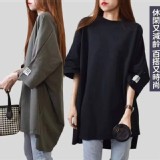 大版ins中長款大T恤 A.黑色