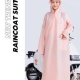 極致防暴雨斜拉式雨衣 B.粉色-L碼