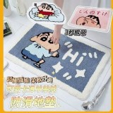 可愛卡通羊羔絨防滑地墊