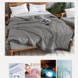 日式馬卡龍水洗綿可機洗涼被 D.灰色