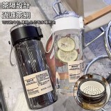 無印風日系便攜彈跳水壺 A.黑色(350mI)