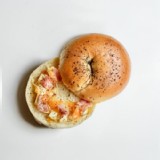 【甜蜜點】黑胡椒起司火腿貝果 | [1個]