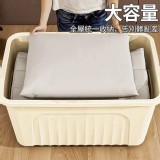 奶油風大容量蓋式收納箱 B.巨大號