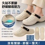CHAO酷炫3D紋洞洞鞋 B.卡其色(40-41碼)