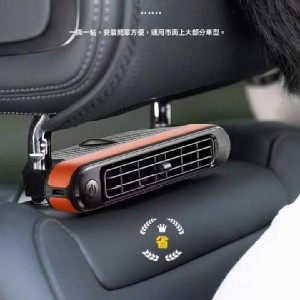 新款USB插電車載座椅風扇 B.棕色