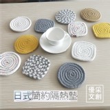 zakka 雜貨日式手工棉線吸水杯墊*3個