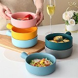 北歐啞光陶瓷單柄烘培烤碗 特價：$99