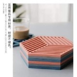 幾何時尚矽膠隔熱墊5入