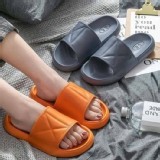 爆款 日風 柔軟厚底防滑拖鞋男款 黑色